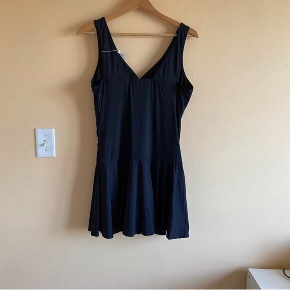 Summer Mae Maternity Swim Dress 2X Black Ruffle Skirt Biker Short Bra Modest NEW - Picture 3 of 15